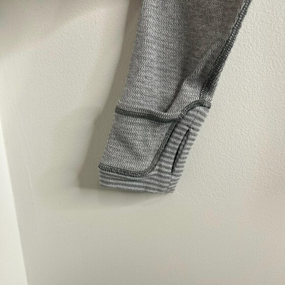 Lululemon Think Fast Pullover Long Sleeve Sweatshirt Womens Medium Gray 1/4 Zip - Picture 2 of 9